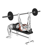Barbell Bent Arm Pullover demonstration animation