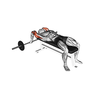 Barbell Lying Close Grip Triceps Extension demonstration animation