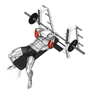 Barbell Lying Extension demonstration animation