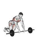 Barbell Rollerout demonstration animation