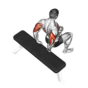 Bench Dip Knees Bent demonstration animation