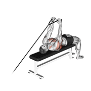 Cable Lying Extension Pullover With Rope Attachment demonstration animation