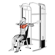 Cable Seated Chest Press demonstration animation