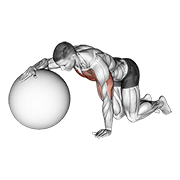 Chest Stretch With Exercise Ball demonstration animation