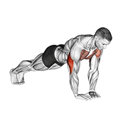 Diamond Pushup demonstration animation