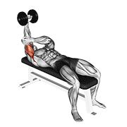 Dumbbell Lying One Arm Pronated Triceps Extension demonstration animation