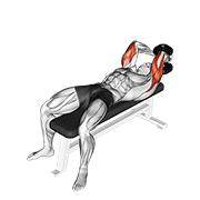 Dumbbell Lying Single Extension demonstration animation