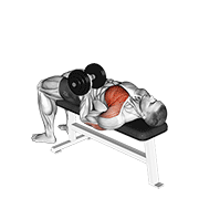 Dumbbell One Arm Reverse Grip Press demonstration animation