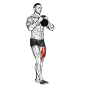Kettlebell Pistol Squat demonstration animation