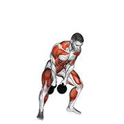 Kettlebell Two Arm Clean demonstration animation