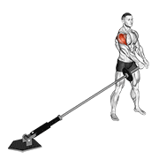 Landmine Lateral Raise demonstration animation