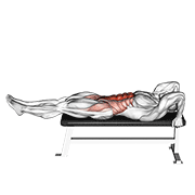 Lying Leg Hip Raise demonstration animation