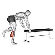 One Leg Donkey Calf Raise demonstration animation