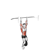 Weighted Muscle Up On Bar demonstration animation