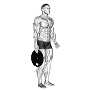 Weighted Standing Hand Squeeze demonstration animation